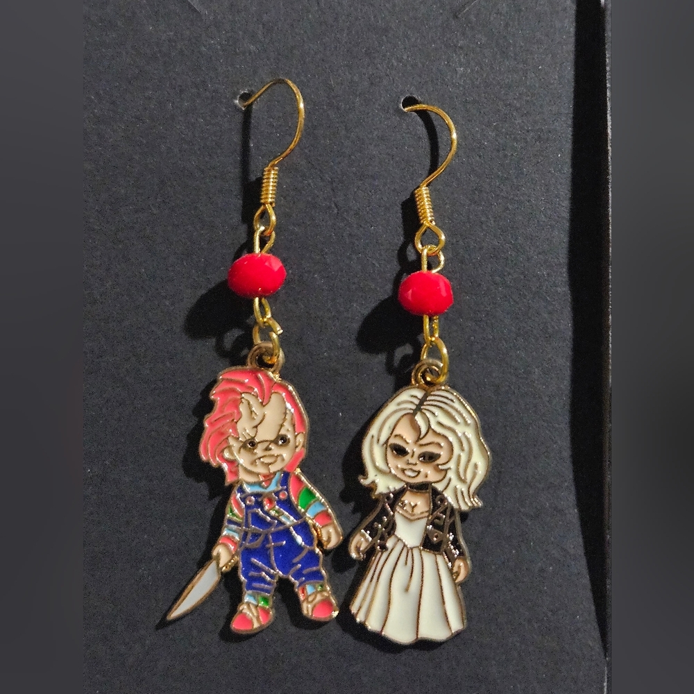 Child's Play Chucky And Tiffanie Dangle Earrings
